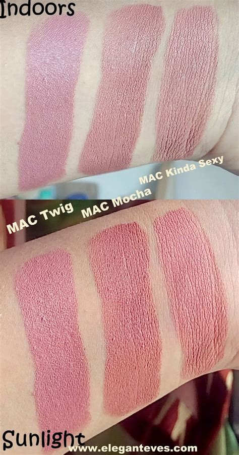 Review Swatches Of Mac Matte Lipstick Kinda Sexy Elegant Eves