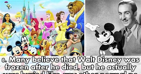 Top 10 Facts About Walt Disney Walt Disney Facts Disney Fun Facts