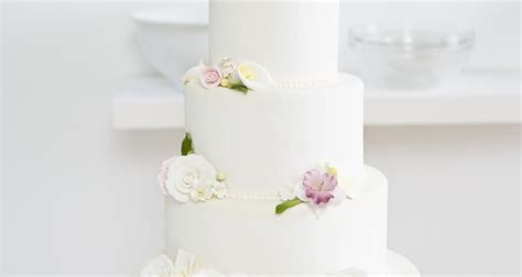 how to attach sugar paste flowers to a cake