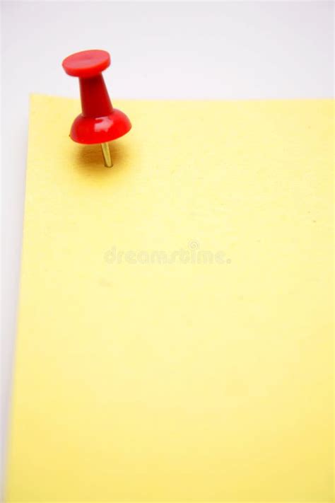 Push Pin In Note Paper Stock Image Image Of Office Notice 4394741