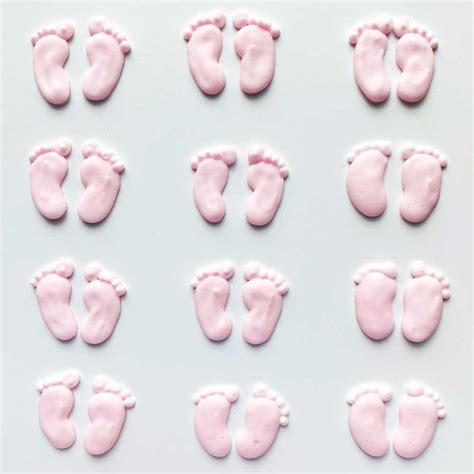 Pink Baby Feet Icing Decorations Confectionery House