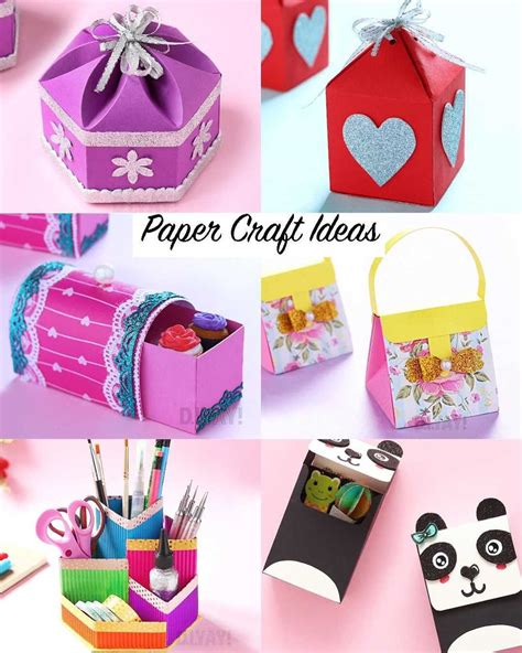 Diyay 6 Easy Paper Craft Ideas In 2022 Paper Crafts Easy Paper