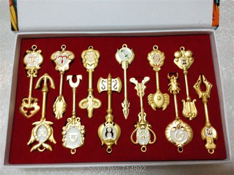 12 Pcsset New Fairy Tail Aries Taurus Gemini Keys Cos Pendants