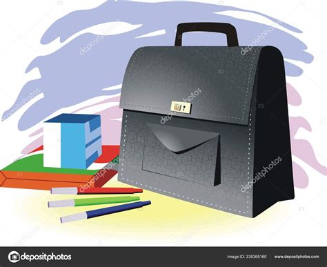 Vector Illustration School Bag Briefcase Stock Photo By