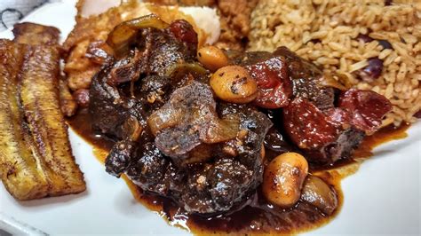 The Ultimate🇯🇲jamaican Brown Stew Oxtail And Butter Bean Recipe Step By Step🍛 Youtube