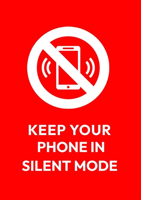 Keep Your Phone In Silent Mode Flyer Template Postermywall