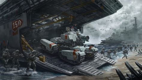 Science Fiction Futuristic Concept Art Military Tank Hd Wallpaper