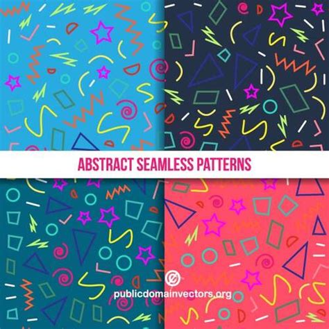 Seamless Patterns Vector Pack Public Domain Vectors