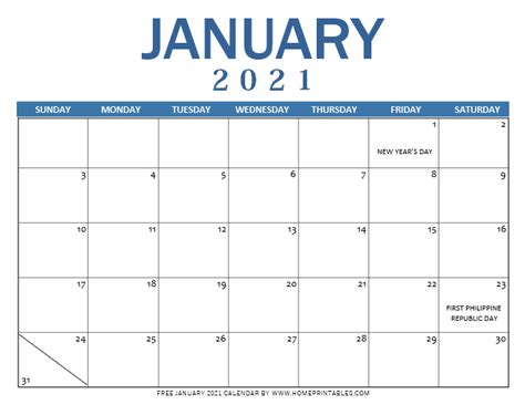 Some 2021 holidays and religious observances are included in some of the calendars and. January 2021 Calendar for Instant Download - Home Printables