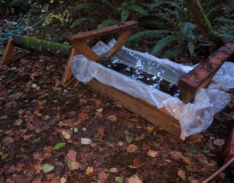 Using 2x6 Outdoor Wood Lined With Plastic I Build This Bath In Which