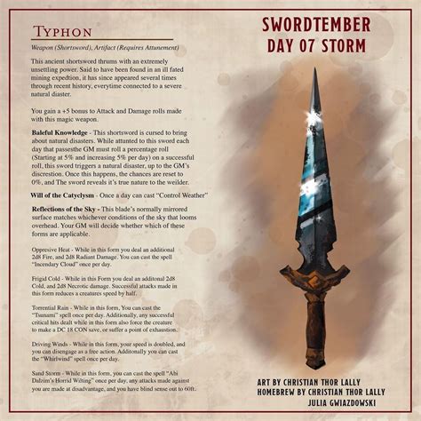 Christian Thor Lally On Instagram Swordtember Day 7 Storm Another