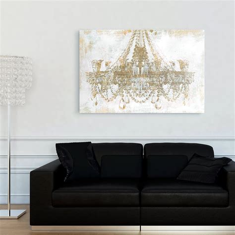 Gold Diamonds Contemporary Canvas Wall Art Print for Home Decor and