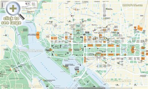 Washington Dc Maps Top Tourist Attractions Free Printable City