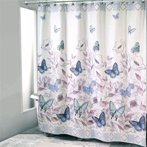 In The Garden Butterfly Floral Shower Curtain