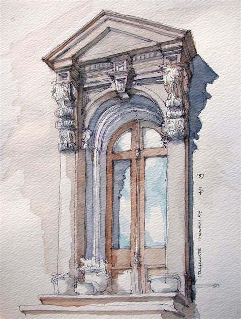 Italianate Doorway Architecture Drawing Architecture Sketch