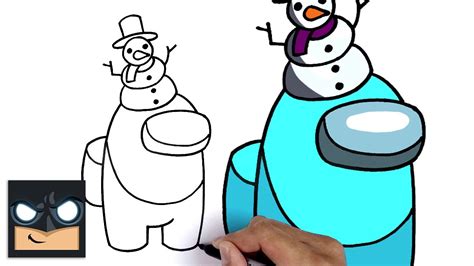 How To Draw Snowman Crewmate Among Us Youtube