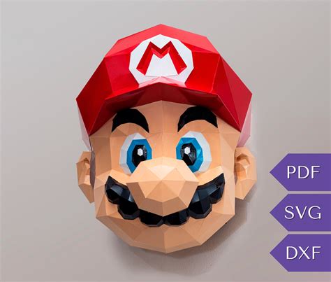 Mario Bros Papercraft 3d Mario Pack Diy Bowser Papercraft Etsy