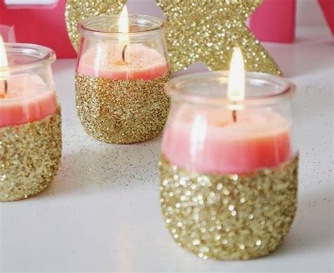 Black Candles With Gold Glitter Gold Glitter Candle Holder Glitter