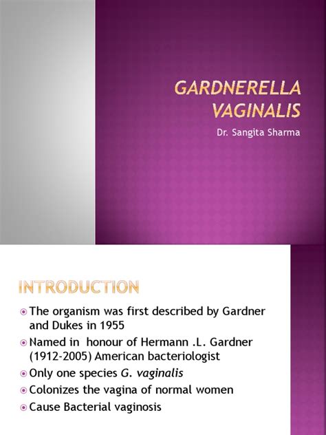 Gardnerella Vaginalis Public Health Medical
