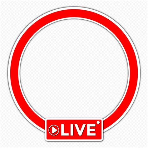 A Red Circle With The Word Live On It