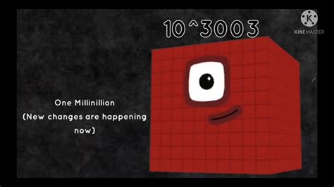 Numberblock 103003 One Millinillion Youtube