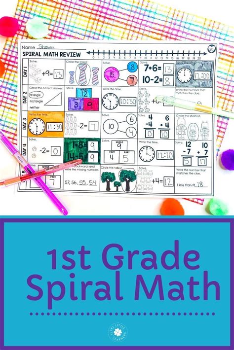 1st Grade Spiral Math Review Digital And Printable Spiral Math Math