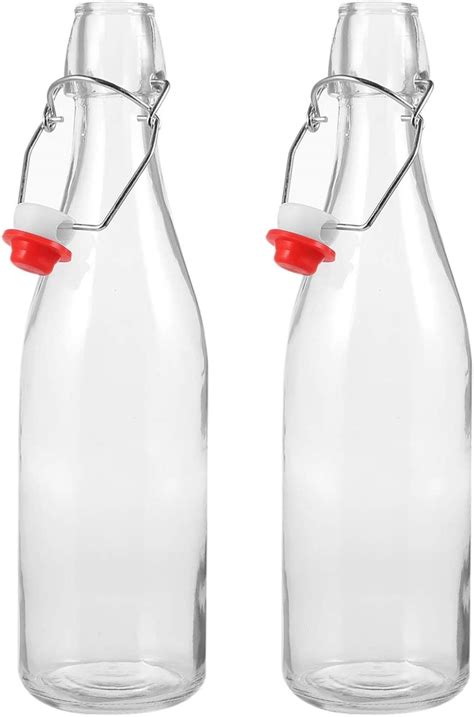 Buy Flip Top Glass Bottle [1 Liter 33 Fl Oz]set Of 2 Swing Top Brewing Bottle With Stopper