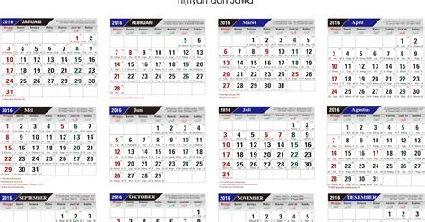 Kalender Indonesia 2016 Hari Libur Nasional Dan Cuti Bersama