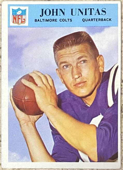 Johnny Unitas 1966 Philadelphia Baltimore Colts Football Card Kbk Sports