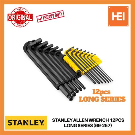 Stanley Allen Hex Key Wrench 12 Pcs Set Long Series 69 257 Shopee