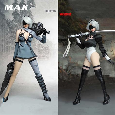 16 Scale Sexy Clothes Set Nier Automata 2b Head And Weapon Model Fit