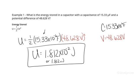 How To Calculate The Energy Stored In A Capacitor With Given