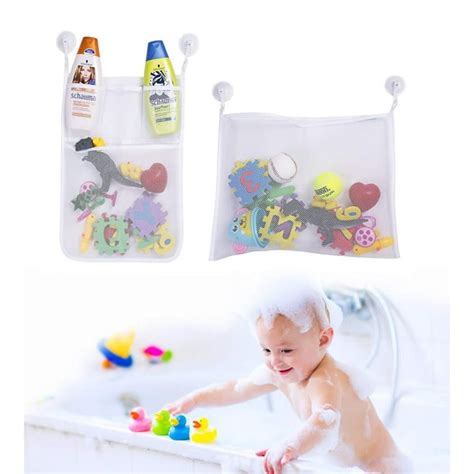 Amerteer Bath Toy Organizer Bath Toy Holder Storage Bags Mesh Shower