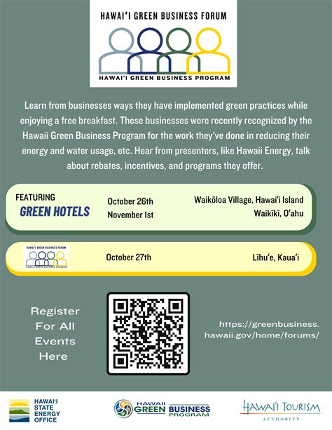Hawaii Green Business Program Forums