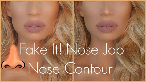 The technique requires applying a shade slightly darker than your skin tone on both sides and a lighter shade down the center to again, make the nose appear thinner and more narrow. Fake It! Nose Job - Nose Contour Tutorial | Nose contouring, Nose makeup, Big nose makeup