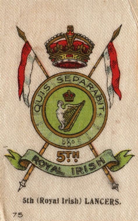 5th Royal Irish Lancers Irish Regiment Cigarette Silks Pinterest