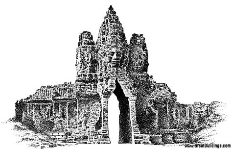 Pencil Angkor Wat Drawing Drawing Of Angkor Wat In 1880 By Louis Delaporte