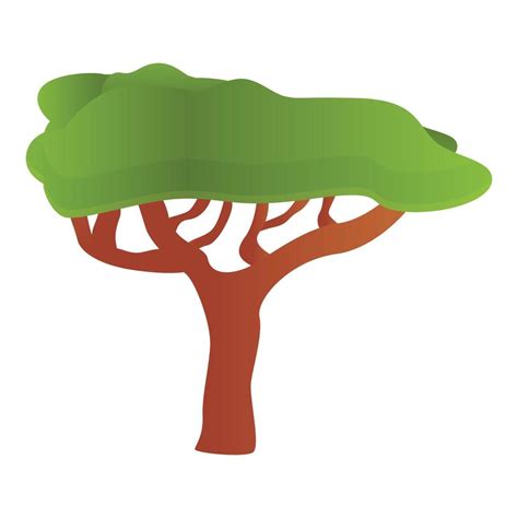 Safari Tree Icon Cartoon Style 14221703 Vector Art At Vecteezy