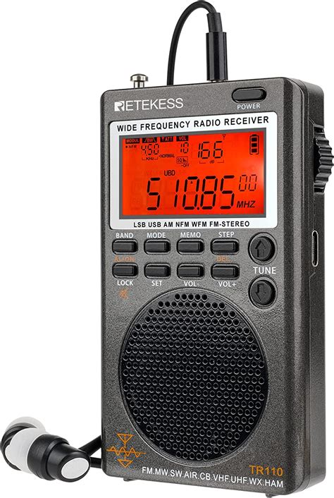buy retekess tr110 portable ssb shortwave radio full band radio mw fm shortwave airband cb noaa