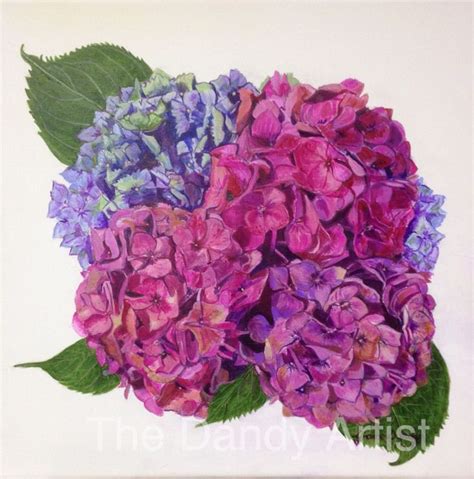 Hydrangeas Original Acrylic Painting Etsy UK Painting Acrylic