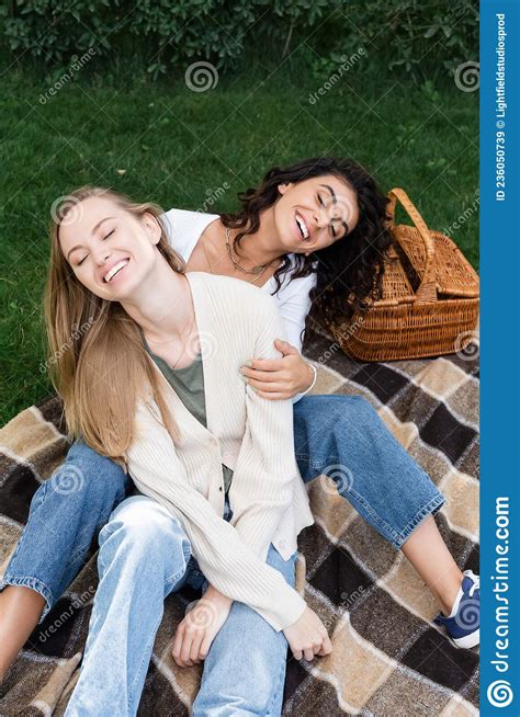 high angle view of joyful lesbian stock image image of basket caucasian 236050739
