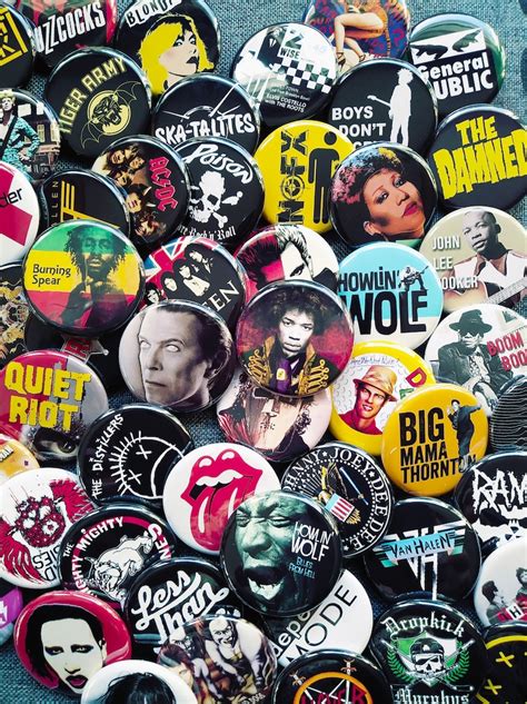 Punk Rock Band Buttons Made To Order 5 10 Or 20 Band Pins Etsy