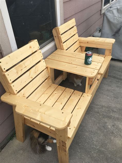 Free Patio Chair Plans How To Build A Double Chair Bench With Table Wooden Outdoor Furniture