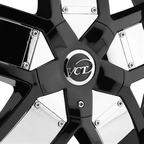 Vct Lombardi Wheels Black With Chrome Inserts Rims