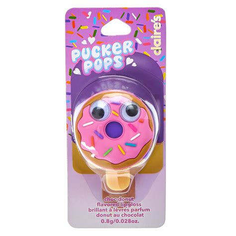 Chocolate Donut Flavored Pucker Pops Lip Gloss Claires Us