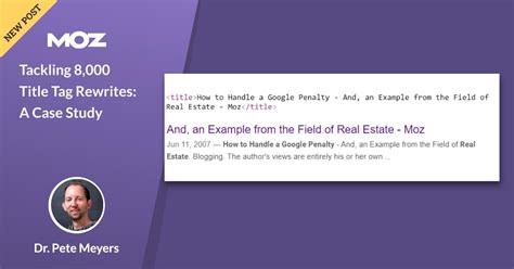 Tackling 8000 Title Tag Rewrites A Case Study