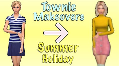 Townie Makeovers Summer Holiday The Sims 4 Youtube