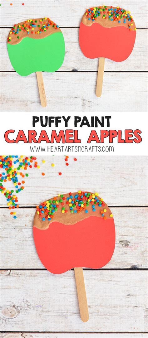 Puffy Paint Caramel Apple Craft For Kids I Heart Arts N Crafts