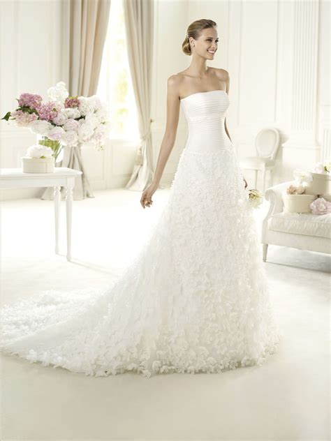 [hot Item] Ivory Strapless A Line Lace Formal Wedding Bridal Gown Wedding Dresses Wedding