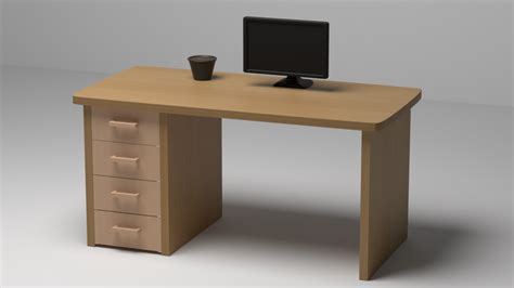 Work Desk Free 3d Model In Desk 3dexport